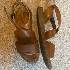 Born brown leather sandals